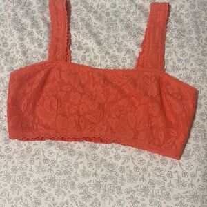 American Eagle Outfitters Coral Textured Top